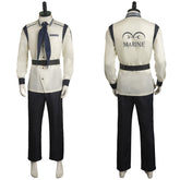 Serie One Piece Marines langarm Uniform Set Cosplay Halloween Karneval Kostüm